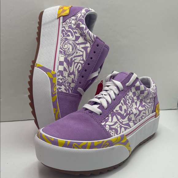 Vans WMNS Old Skool Stacked
Wavy Daze Sheer Lilac
VN0A4U15BD9 Platform Sneakers - Picture 15 of 16